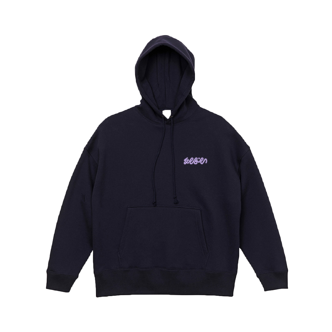刺繍Logo Hoodie　Navy