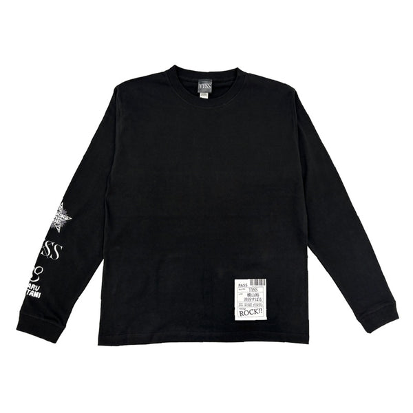 新品未使用【ANIECA】カラーフォトロングスリーブTシャツ/BLACK アニュアンス anuans シアーロングスリーブT シャツ （BLACK