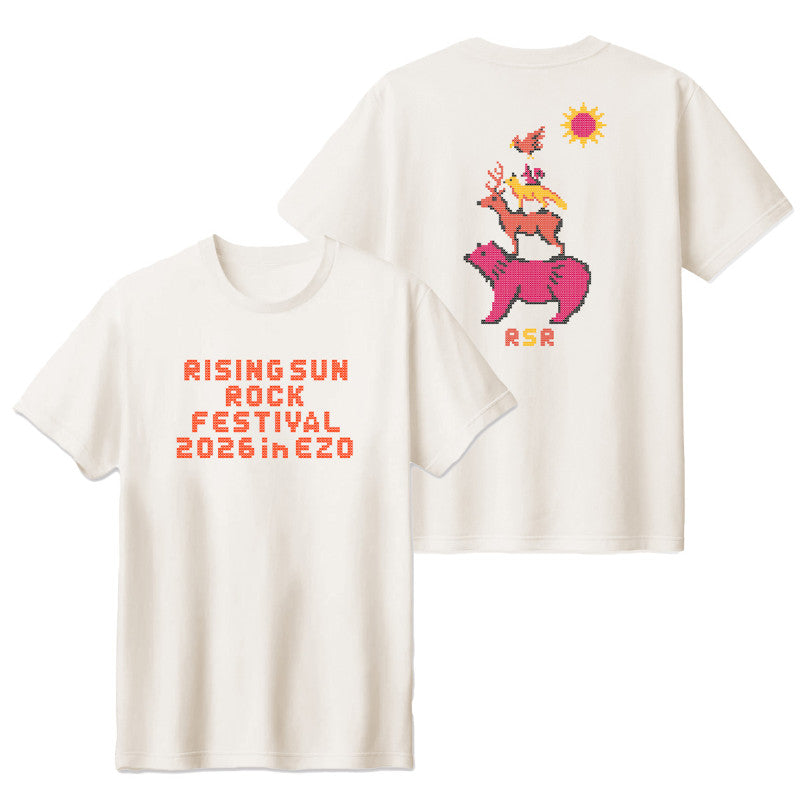 クロスステッチTシャツ アイボリー【受付期間:～6/30】