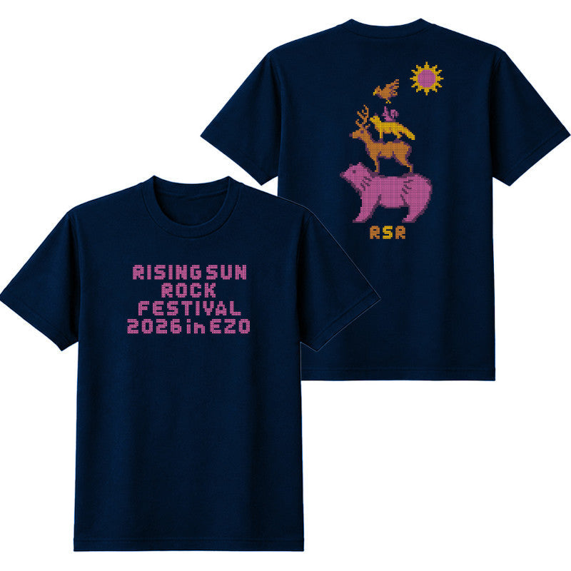 クロスステッチTシャツ ネイビー【受付期間:～6/30】