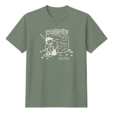 日の出前に起こしてくださいTシャツ モスグレー【受付期間:～6/30】