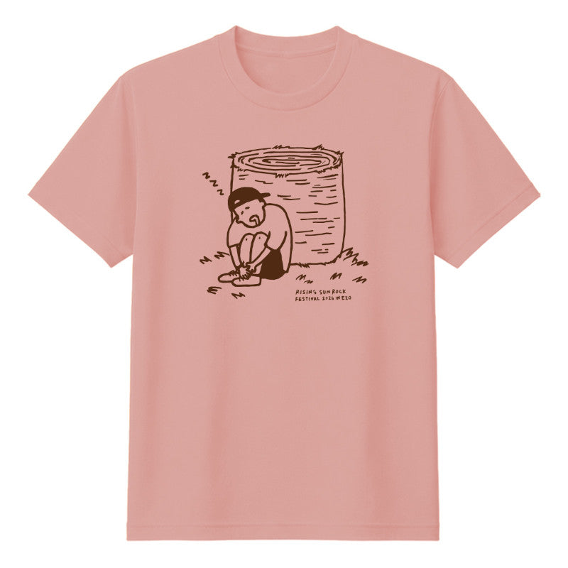 日の出前に起こしてくださいTシャツ ダスティピンク【受付期間:～6/30】