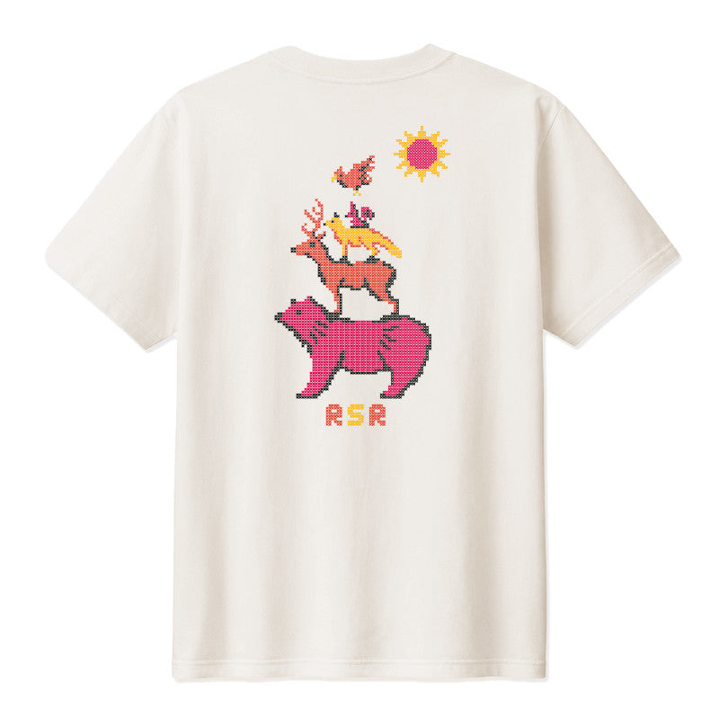 クロスステッチTシャツ アイボリー【受付期間:～6/30】