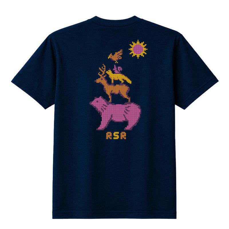 クロスステッチTシャツ ネイビー【受付期間:～6/30】