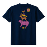 クロスステッチTシャツ ネイビー【受付期間:～6/30】