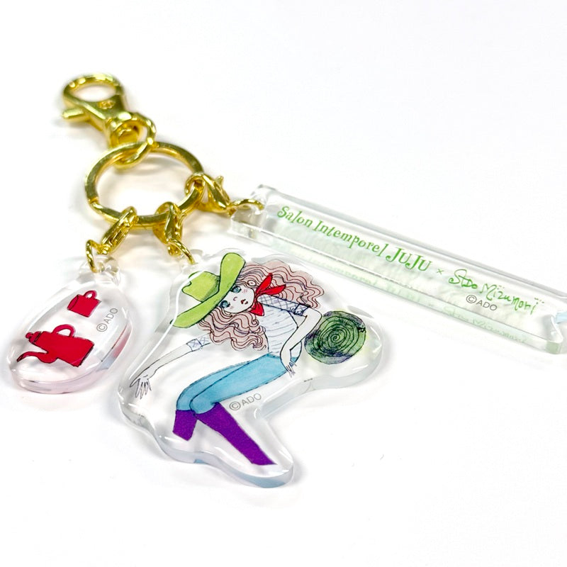 純喫茶JUJU×亜土ちゃんアクリルキーホルダー(B)