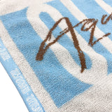 ジャガードフェイスタオル ライトブルー