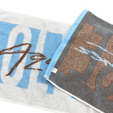 ジャガードフェイスタオル ライトブルー