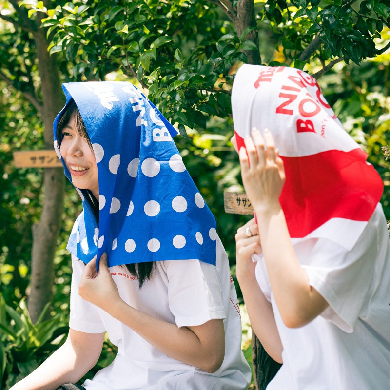 大滝詠一サインプリント入りナイアガラ盆踊り手ぬぐい/青