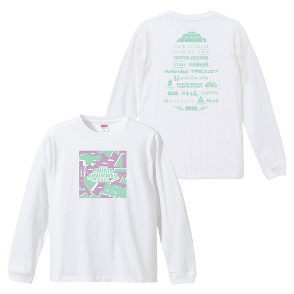 ジャケ風 ロンT　ホワイト