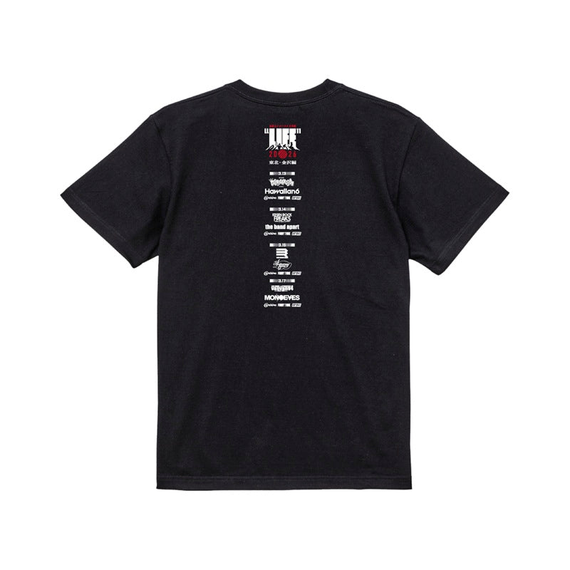 東北ライブハウス大作戦“LIFE”東北・金沢編 T-SHIRTS A / BLACK【受付期間～3/24】