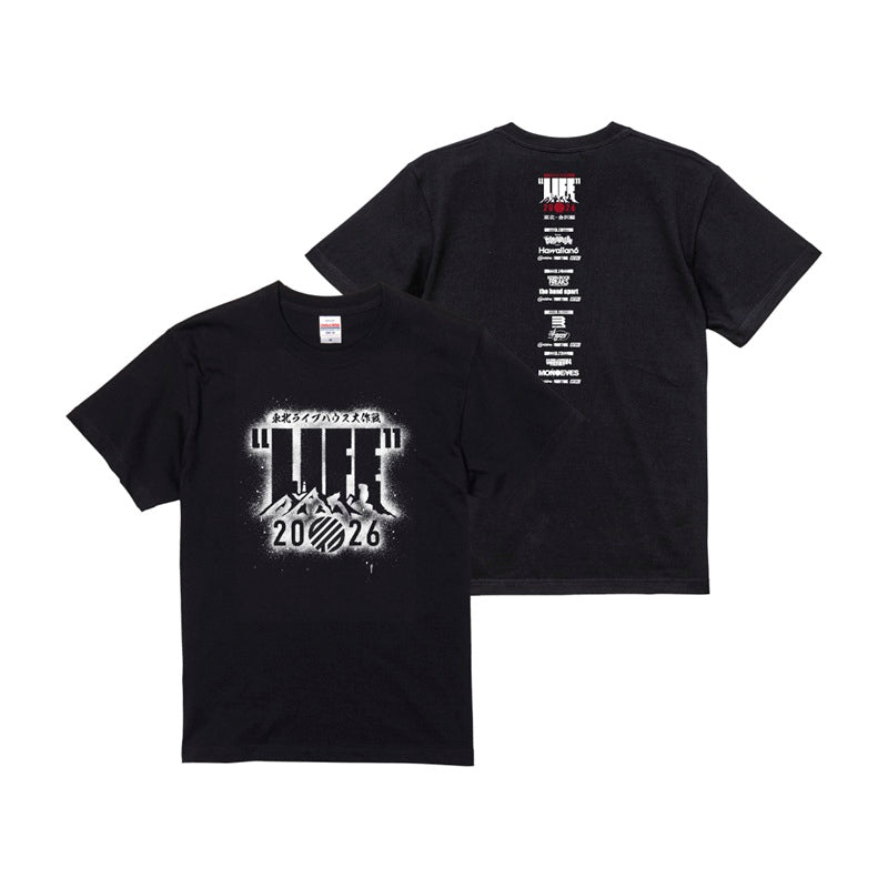 東北ライブハウス大作戦“LIFE”東北・金沢編 T-SHIRTS B / BLACK【受付期間～3/24】