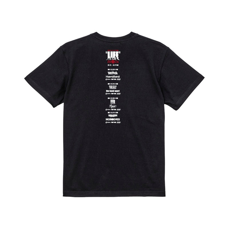 東北ライブハウス大作戦“LIFE”東北・金沢編 T-SHIRTS B / BLACK【受付期間～3/24】