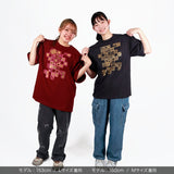 オリエンタル半袖Tシャツ＜バーガンディ＞