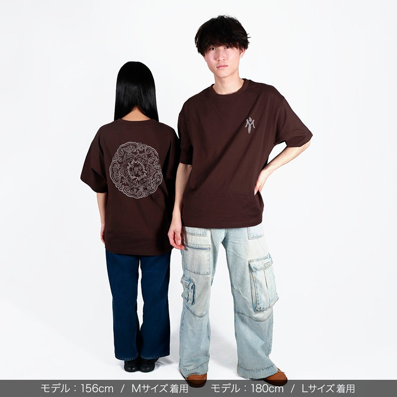 【会場受取】スワトウ柄半袖Tシャツ＜ダークチョコレート＞