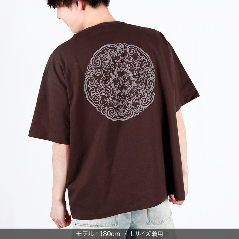 【会場受取】スワトウ柄半袖Tシャツ＜ダークチョコレート＞