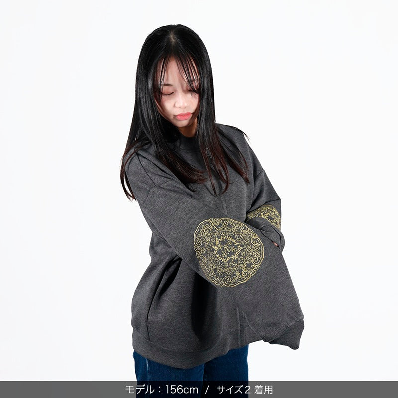 【会場受取】スワトウ柄 刺繍ジャケット  サイズ2チャコールグレー