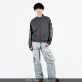 スワトウ柄 刺繍ジャケット  サイズ2チャコールグレー