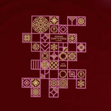 オリエンタル半袖Tシャツ＜バーガンディ＞