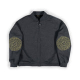 スワトウ柄 刺繍ジャケット  サイズ2チャコールグレー