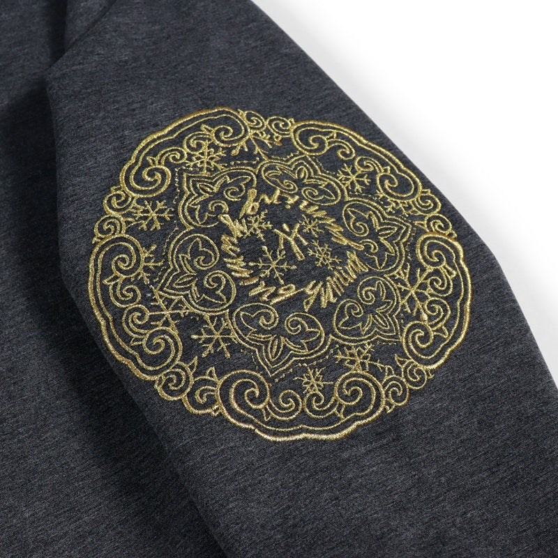【会場受取】スワトウ柄 刺繍ジャケット  サイズ2チャコールグレー