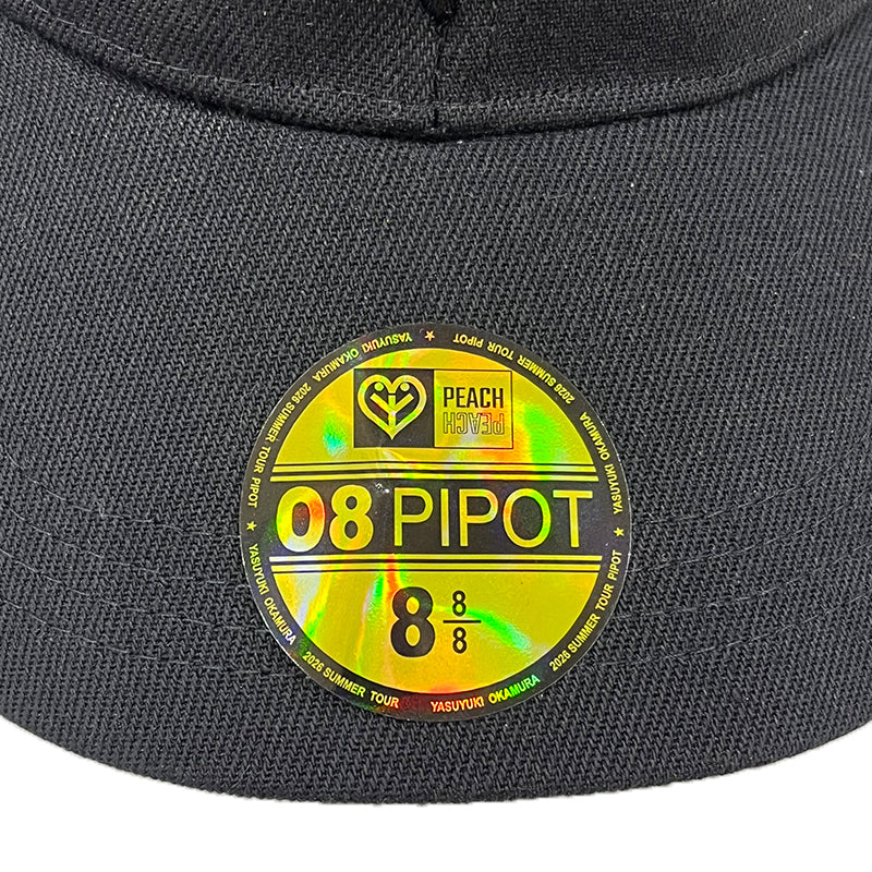 ピーチキャップBLACK（PIPOTロゴ）
