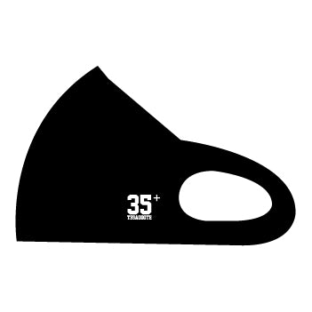 D.C.23冷却素材マスク 35 th＋ロゴ ブラック