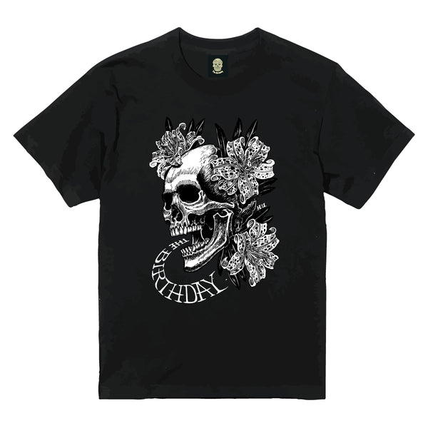 Skull ’n’ Lilies T-shirts(BLACK)